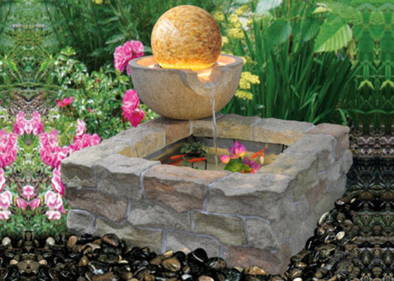 China Fuente del jardín del ladrillo de la piedra arenisca de los hemisferios del grafito proveedor