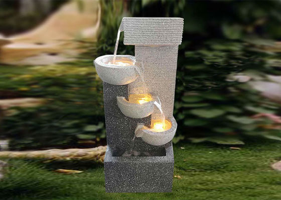 China Fuente de agua llevada colorida hecha a mano de H70.5CM Polyresin proveedor