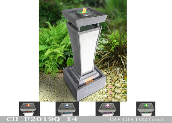 China Columna llevada colorida del rectángulo de la fuente de la agua ligera de la piedra arenisca proveedor