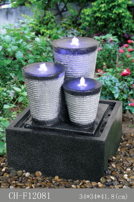 3 pequeñas fuentes de agua decorativas ovales proveedor