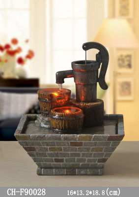 Fuente de agua interior tablero de agua del pozo del hogar de interiores de la decoración TV de la sala de estar tradicional del gabinete con el LED proveedor
