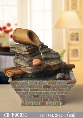 Montaña con la fuente de agua norteamericana clásica de bambú de la sala de estar de la decoración de interiores del hogar del estilo con el LED proveedor