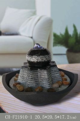 Decoración interior encendida de la fuente de agua de la fortuna de 7 pulgadas proveedor