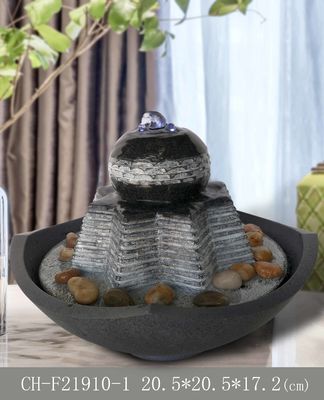 Decoración interior encendida de la fuente de agua de la fortuna de 7 pulgadas proveedor