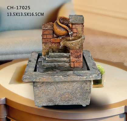 Creatividad tablero de la artesanía del regalo de la decoración de la oficina del ornamento de la fuente americana del estilo del ladrillo rojo H16.5CM de Polyresin pequeña proveedor