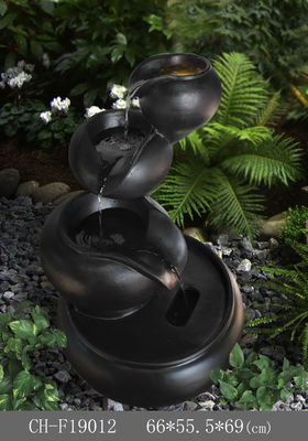 Fuentes de agua de la piedra del molde de los potes del té del jardín tres proveedor