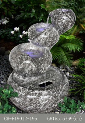 Fuentes de agua de la piedra del molde de los potes del té del jardín tres proveedor