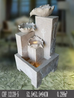 Fuente de agua de la piedra arenisca de Lotus de la base cuadrada proveedor