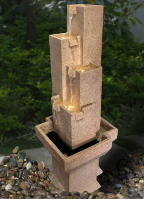 Fuente de agua de lujo ligera de la piedra arenisca de la decoración del jardín proveedor