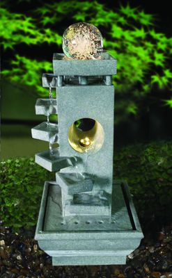 Fuente de agua contemporánea de la piedra arenisca de la bola de cristal del paso proveedor