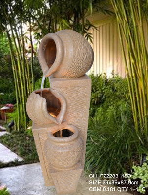 Fuentes de agua decorativas de Polyresin de los potes de 39 pulgadas proveedor