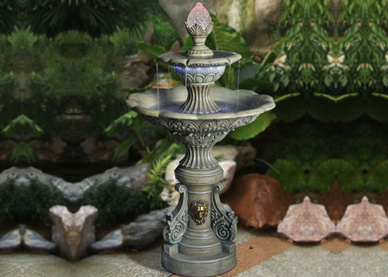 Fuente de agua al aire libre del león de dos gradas pequeña proveedor