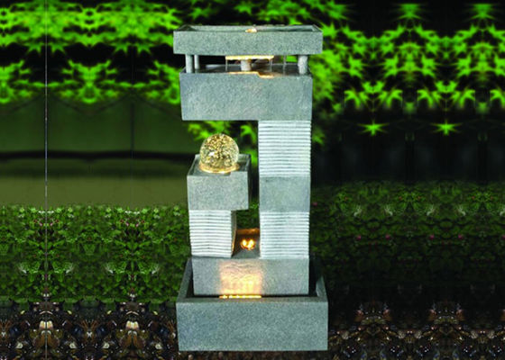 Fuente encendida 32 pulgadas de la cascada de la piedra del ornamento proveedor
