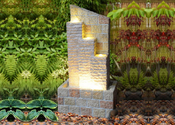 Fuente del jardín del ladrillo de la piedra arenisca de tres pasos proveedor
