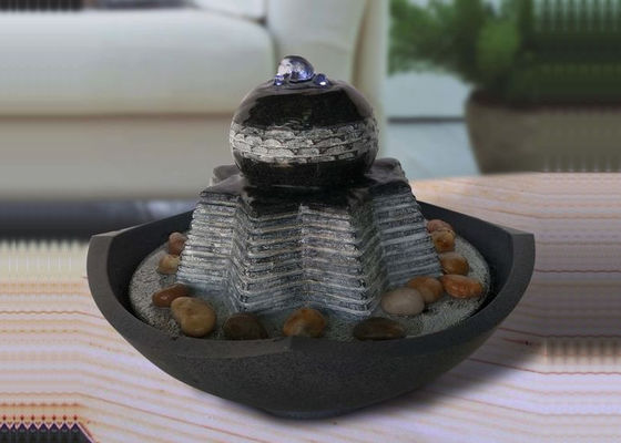 Decoración interior encendida de la fuente de agua de la fortuna de 7 pulgadas proveedor