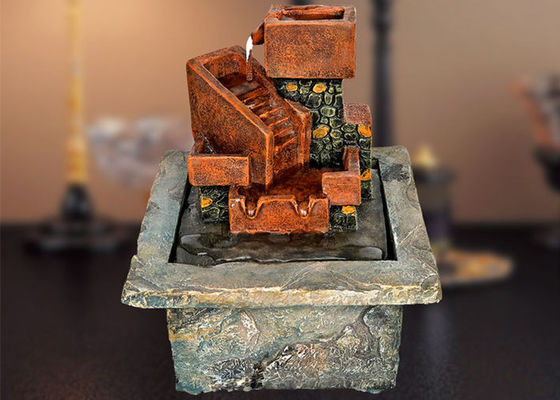 Creatividad tablero de la artesanía del regalo de la decoración de la oficina del ornamento de la fuente americana del estilo del ladrillo rojo H16.5CM de Polyresin pequeña proveedor