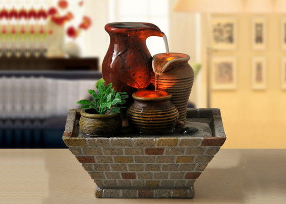 Tres tazas clásicas del estilo del hogar de interiores de la decoración TV del gabinete de la sala de estar de la fuente de agua norteamericana con el LED proveedor